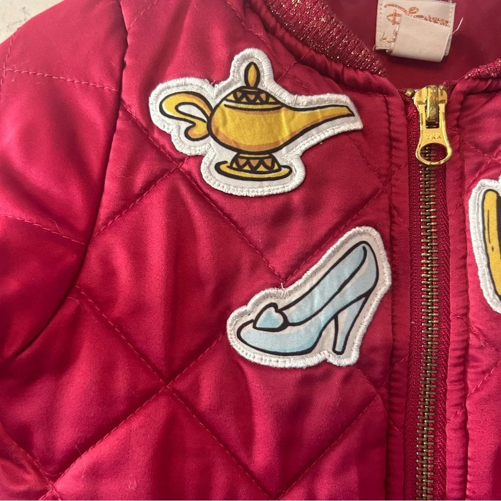 Disney collection by tutu couture burgundy princess patch puffer jacket 3t